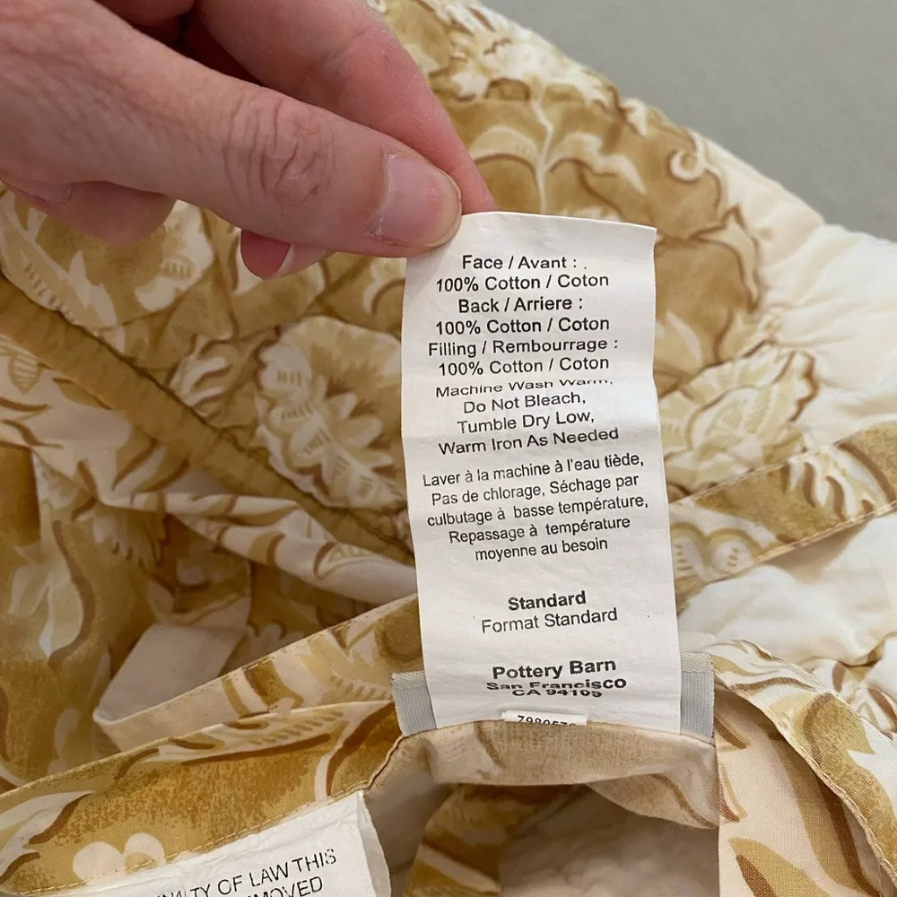 Pottery Barn Standard Quilted Pillow Shams